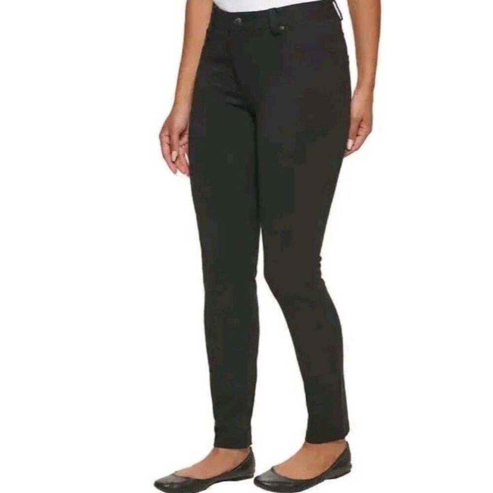DKNY Jeans Womens Size Medium Ponte Pant Grey Houndstooth NWT